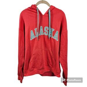 ACE Brand Alaska Sweatshirt Hoodie Coral and Turquoise Women's Medium